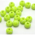 thumbnail image 2 of U8MO 500 Florescent Yellow Tennis Ball Pattern Acrylic Round Beads 12mm, 2 of 3