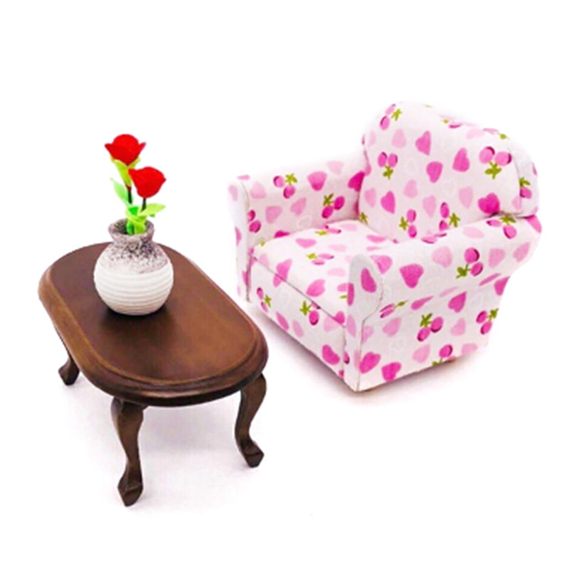 Dolls House Miniature 1:12 Lounge Furniture Walnut Rectangle Coffee Table D41 