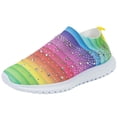 thumbnail image 1 of Chaussure de Marche Décontractée en Maille Pailletée avec Strass pour Femmes, Respirante, Antidérapante et Confortable, 1 of 5