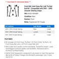 thumbnail image 2 of Front Ball Joint Sway Bar Link Tie Rod End Kit - Compatible with 2001 - 2005 Chrysler Sebring Coupe 2002 2003 2004, 2 of 2