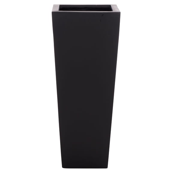 Safavieh 12.6" x 12.6" x 29.9" Square Black Ficonstone Planter