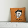 thumbnail image 3 of Creative Products Bone-Jour Skull Sketch 18x18 Spun Poly Pillow, 3 of 3