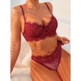 thumbnail image 4 of Classic Sexy Floral Lace Underwire Lingerie Set, 4 of 4