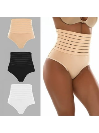 Yubnlvae panties for women Lady High Waist Trainer Tummy Control Thong  Seamless Underwear Shaper Shapewear Black 
