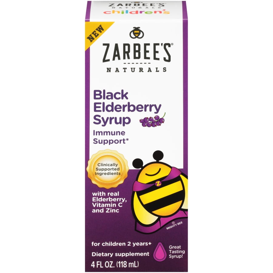Zarbee's Naturals Children's Elderberry Syrup for Immune Support with