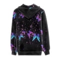 thumbnail image 4 of Suhoaziia Black Hoodies for Women Size S Novelty Colorful Gradient Butterfly Graphic Sweatshirt Fall Elastic Outdoor Activities Streetwear, 4 of 6