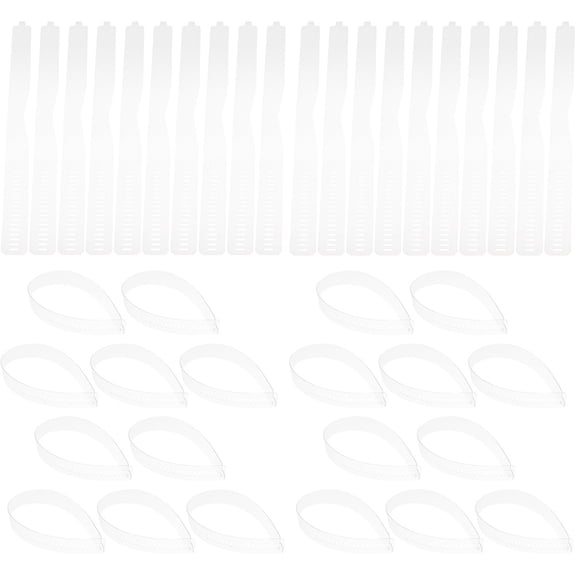 BESTOYARD Adjustable Collar Stays Transparent Plastic for Shirts and Blouses 60Pcs