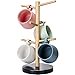 thumbnail image 3 of Wisuce Bamboo Mug Holder Tree, Thicker Base Coffee Cup Holder Stand for Counter, Mug Rack with 6 Hooks, 3 of 4