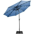 thumbnail image 1 of Costway 9ft Market Patio Umbrella w/Solar Lights & 40 LBS Steel Umbrella Stand, 1 of 10