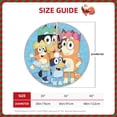 thumbnail image 5 of Lsque Bluey Print Christmas Tree Skirt with Ties and Velcro,Xmas Holiday Decorations, Adjustable Tree Skirt-48", 5 of 6