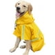 thumbnail image 1 of Chubasquero para perros con agujero para arnés, chaqueta impermeable con tira reflectante, chubasqueros para mascotas para perros pequeños y medianos (amarillo M) JM, 1 of 5