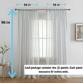 thumbnail image 3 of THD Zoey Faux Linen Textured Semi Sheer Window Rod Pocket Thick Curtains Drapery Panels, 2 Panels, 3 of 9