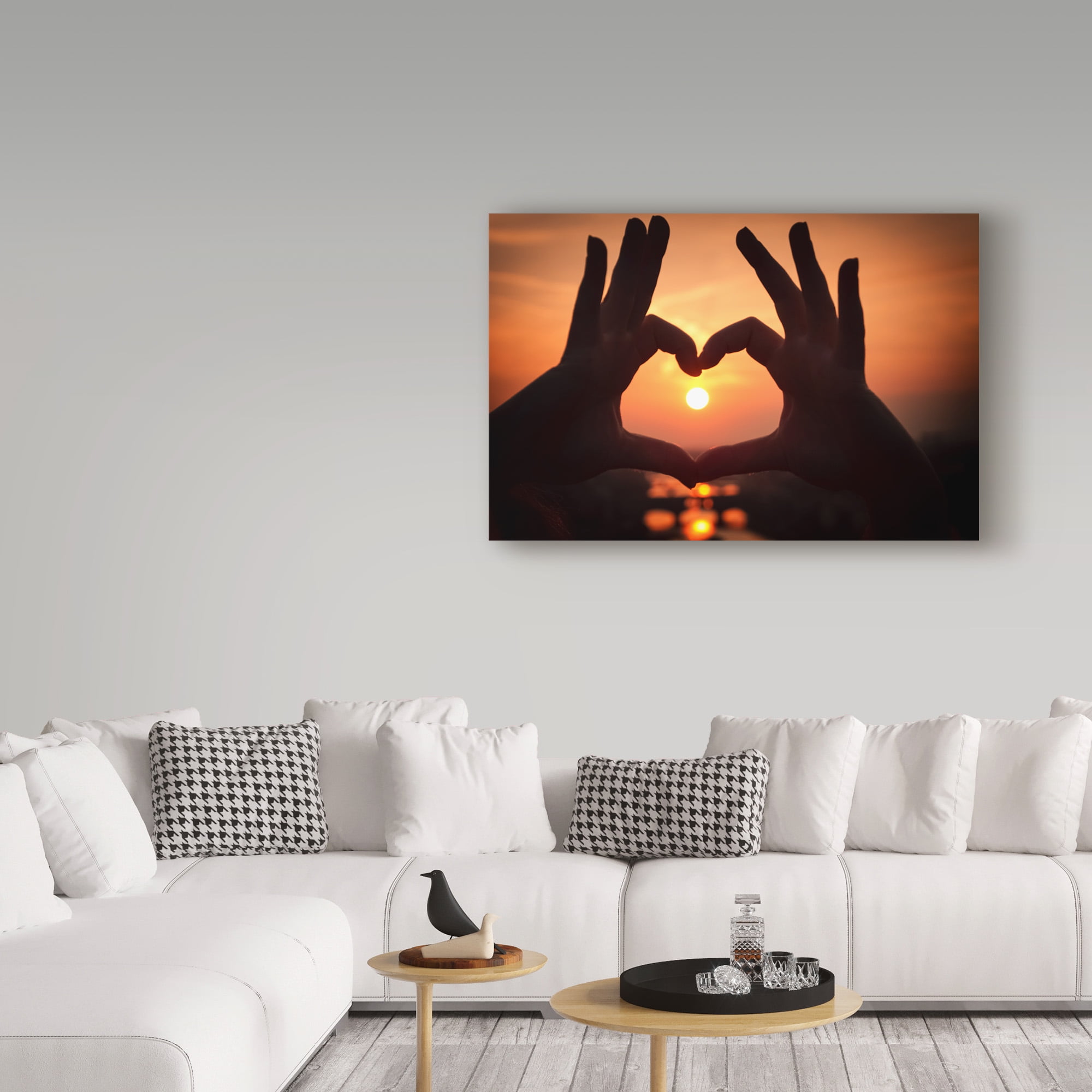 Trademark Fine Art 'Love Sunset' Canvas Art by Giuseppe Torre