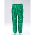 thumbnail image 4 of Nyeemya Kids Boys Girls Glitter Disco Trousers Sparkle Dancing Clothes Hip Hop Jazz Dance Pants Green 12, 4 of 7