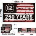thumbnail image 3 of Lksixu USA 250th Anniversary Flag, 3x5 Ft Double Sided 1776-2026 Commemorative USA 250 Years Banner with Brass Grommets, UV Protection Patriotic Flag 4th of July Decorations for Outdoor, 3 of 7