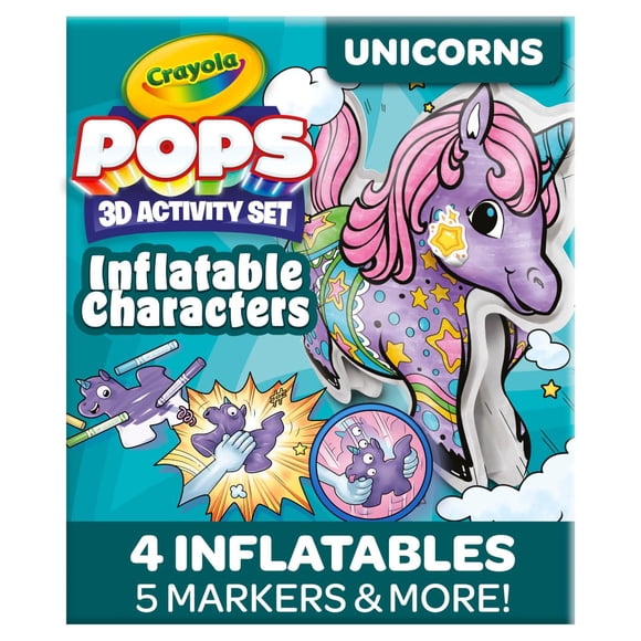 Set para colorear con personajes inflables Crayola Pops para niños de 5 a 8 años