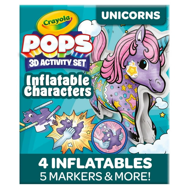 Set para colorear con personajes inflables Crayola Pops para niños de 5 a 8 años