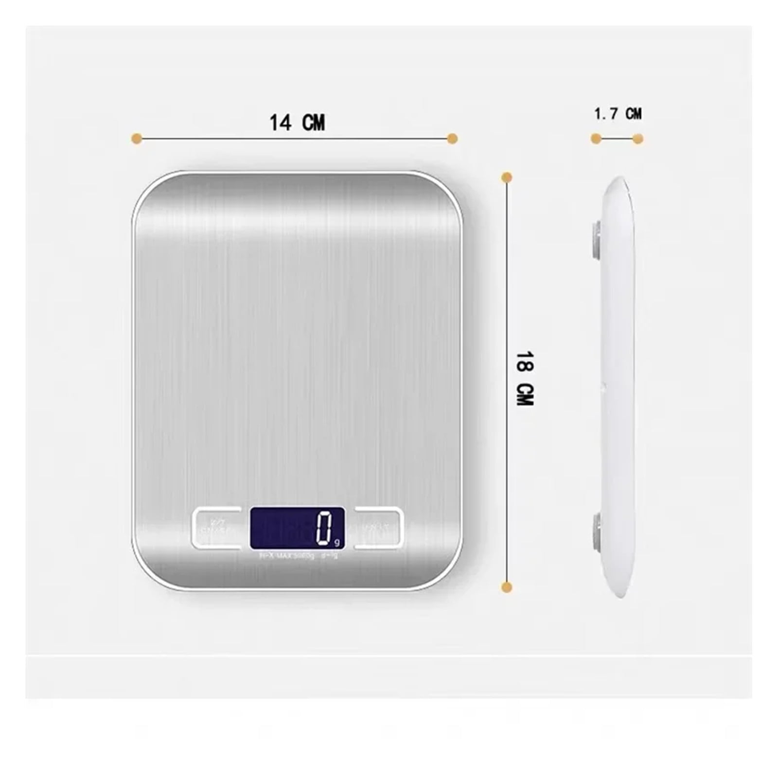 Recharable Stainless Steel Electronic Scales, Kitchen Electronic Home Food Scales Small G Scale Baking Kitchen Scales ,Milligram Accuracy