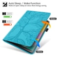 thumbnail image 3 of Tree of Life Embossed Case for ipad 11 Stand, Card Slots, Stylus Loop Blue, 3 of 5