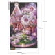 thumbnail image 2 of Diamond Drill Flower Ball Castle 5D DIY Kits de pintura Full Round Wall Decor Pink, 2 of 8