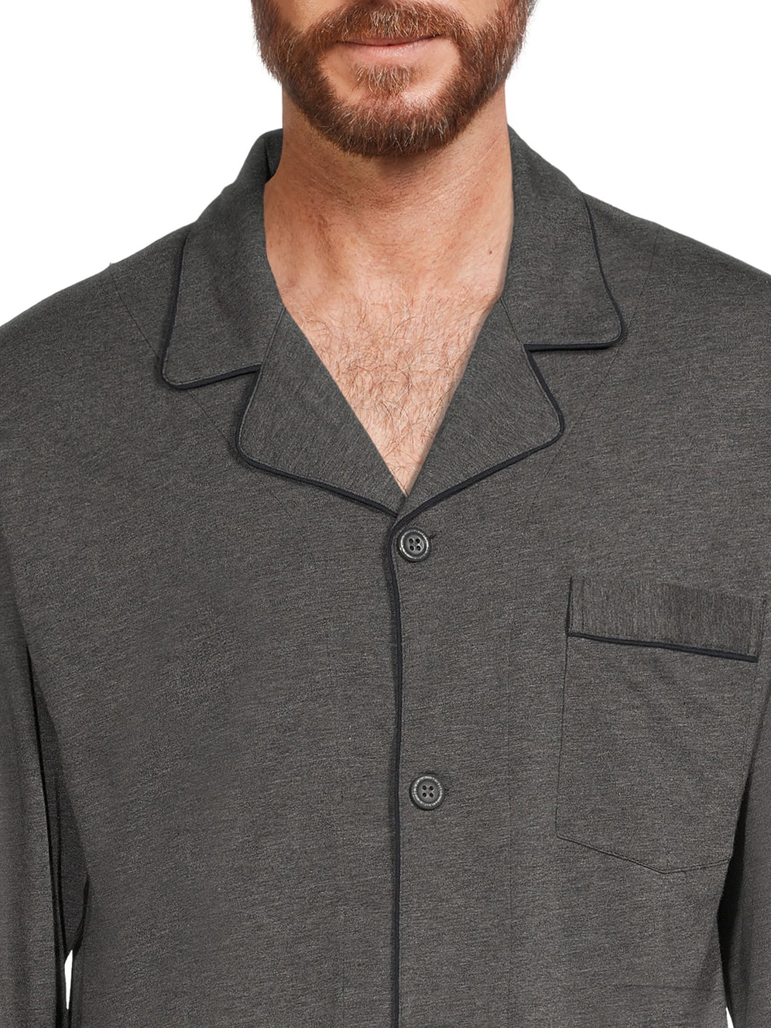 Hanes Men’s Ultrasoft Breathable Cotton Modal Stretch Knit Pajama Set, 2-Piece, Sizes S-5XL