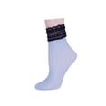 thumbnail image 2 of MeMoi Women's Diamond Floral Lace Anklet Socks - Womens - Female, One Size, Petal Pink, 2 of 6