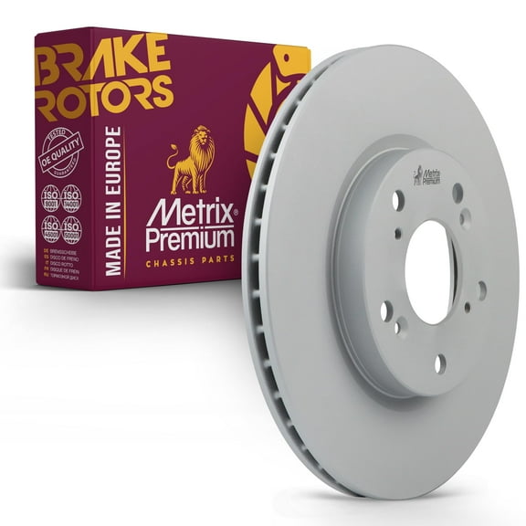 Metrix Premium Chassis Parts - 11.1 inch (282mm) Front Coated Vented Disc Brake Rotor Fits Acura CSX, Acura ILX, Honda Accord, Honda CR-Z, Civic, Element, Fit, Replacement 96711FZN, Made in Europe