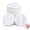 White, variant on Tutuviw 12Pcs Round Velour Powder Puff, Makeup Pad With Ribbon, 2.36 Inch Washable Cosmetic Tool For Loose Powder Setting(White)