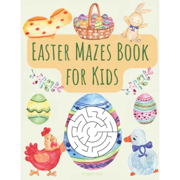 Pre-Owned Easter Mazes Book for Kids: Easter Basket Stuffers: 150 Mazes of 3 Difficulty Levels: Activity Book for Kids, 9798424547829, , Paperback,