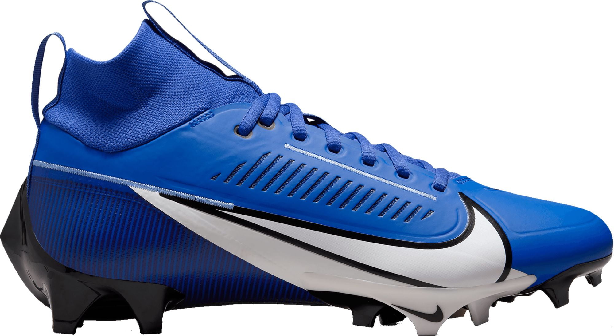 red white and blue football cleats