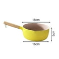 thumbnail image 3 of YFind Japanese style frying pan non-stick stainless steel pot milk pot soup pot,Yellow, 3 of 6