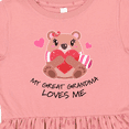 thumbnail image 4 of Inktastic My Great Grandma Loves Me Bear and Hearts Girls Toddler Dress, 4 of 5