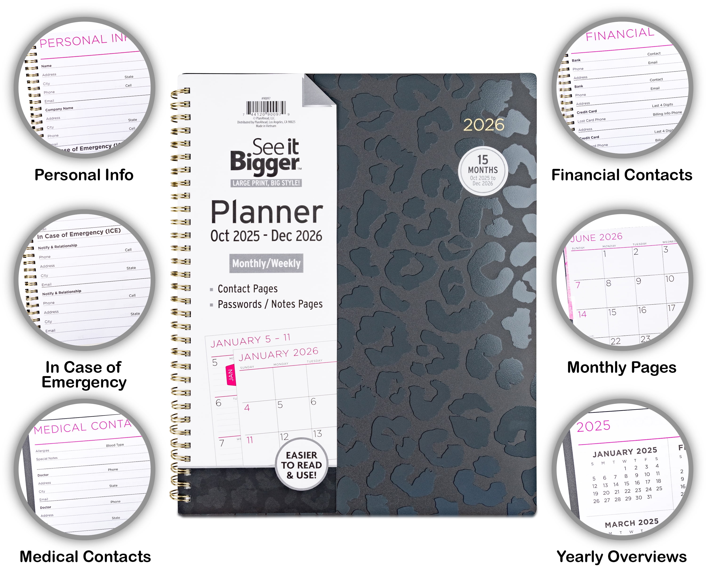 See&nbsp;it&nbsp;Bigger&nbsp;Monthly&nbsp;Weekly&nbsp;Planner Large (8.5 x 11) Black&nbsp;15-Month Oct 2025-Dec&nbsp;2026