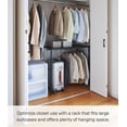 thumbnail image 6 of Yamazaki Home Expandable Suitcase Rack, Black, Steel, Expandable, 6 of 7