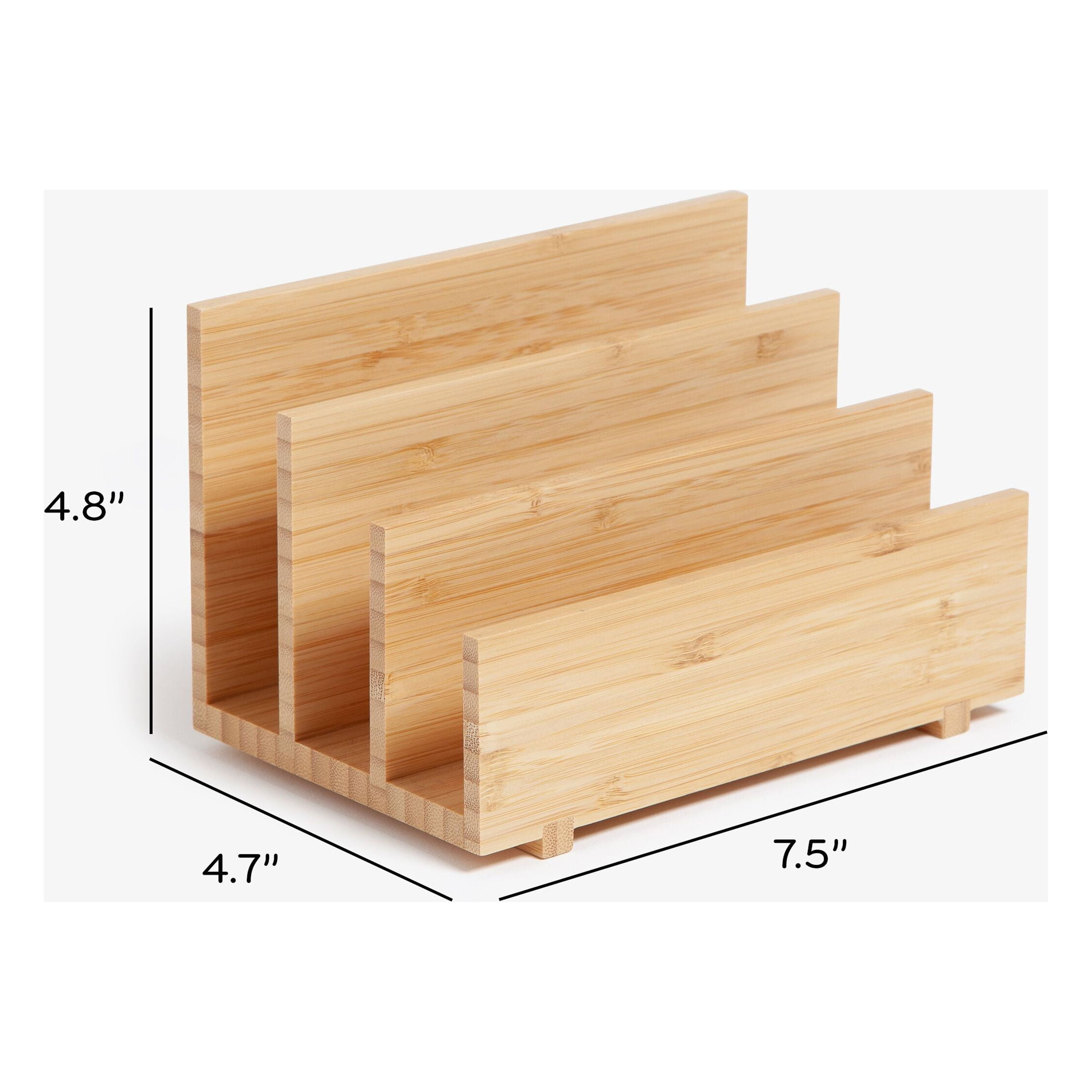 Relaxdays Bamboo Cosmetics Organiser, Multifunctional, 4 Compartments Drawer Desk Storage Natural 49967793 - View #8