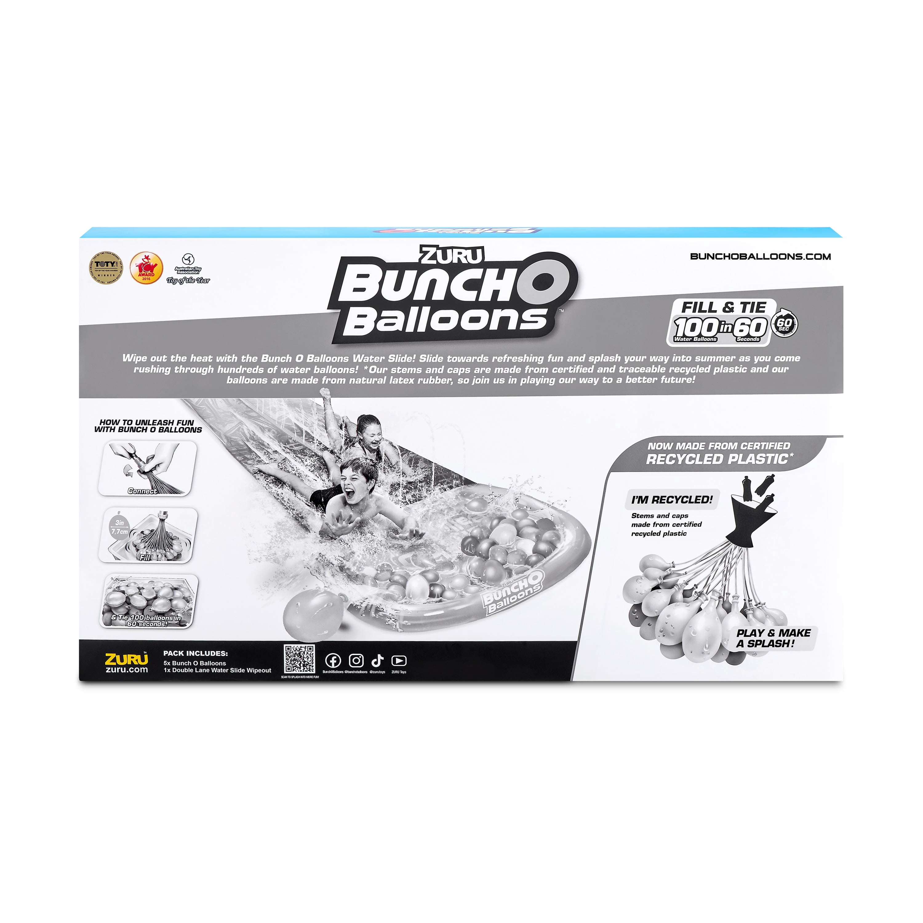 Bunch O Balloons Tropical Party Water Slide Wipeout (2x Lane) by ZURU