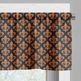 thumbnail image 3 of Ambesonne Fleur De Lis Valance Pack of 2, Orange Heraldic, 54"X12", Indigo Orange, 3 of 5