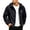 Black, variant on Eltusu Men's Windbreaker Jackets, Solid Color Long Sleeve Zipper Waterproof Men's Jacket with Hoods White Size XL