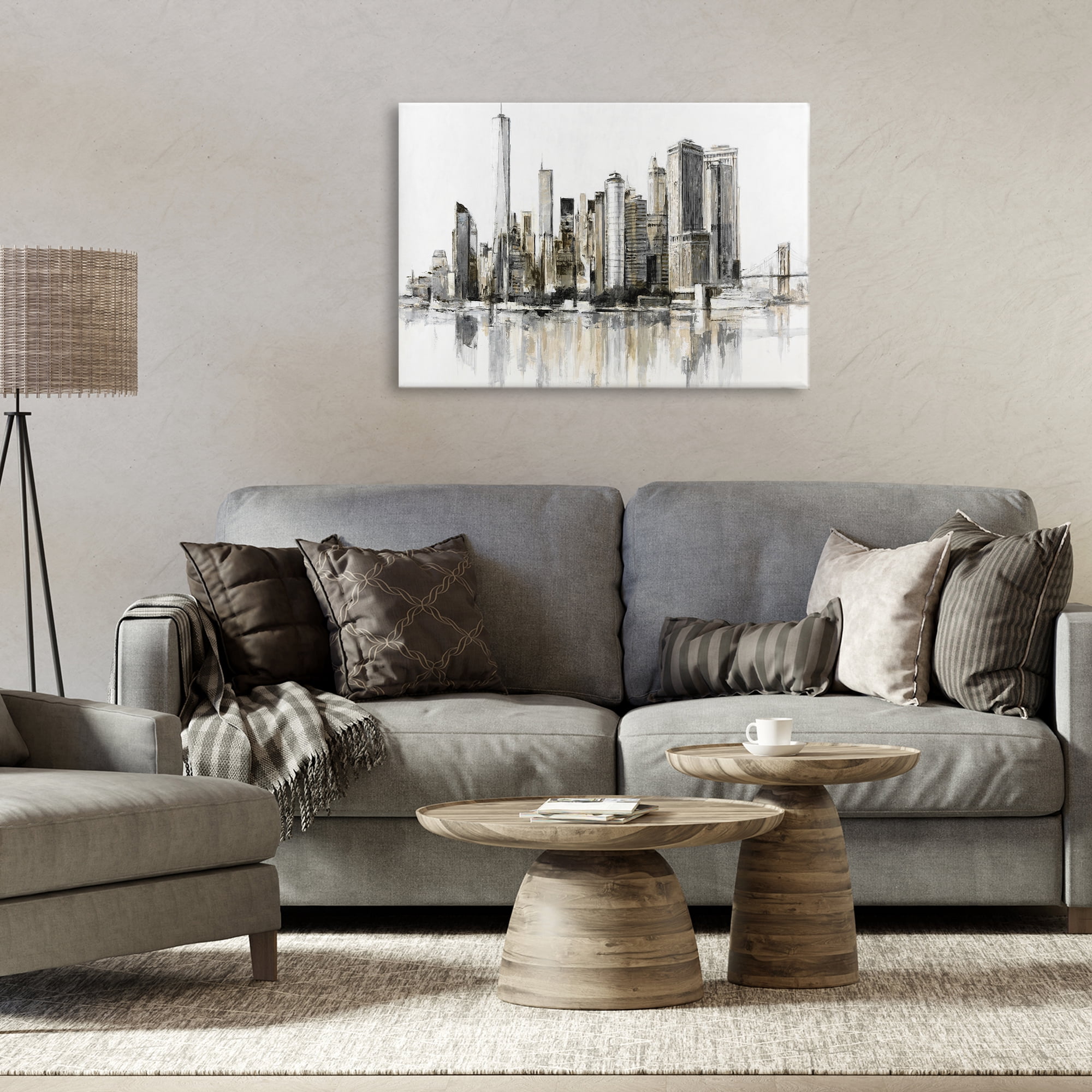 Stupell Industries Urban Skyline Reflection Canvas Wall Art, design by Lorenzo Collective