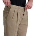 thumbnail image 4 of Men's Haggar® Cool Right® Performance Flex Classic-Fit Pleated Pants Color: Khaki Size: 36X30, 4 of 7