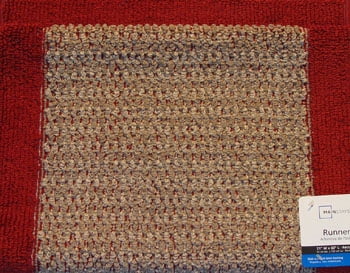 Mainstays Faux Sisal Indoor Hallway Runner Rug, Red, 1'9"x5'