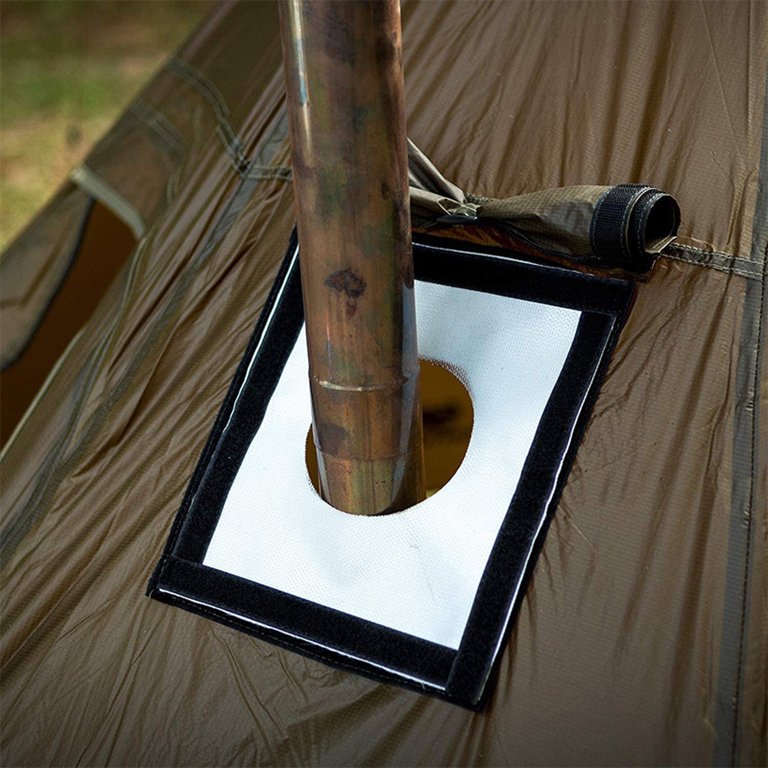 Hot Tent Stove Jack Hole Cover Fire-Resistant Stove Jack Hole Accessory  Lightweight Waterproof Chimney Jacket Hole Pipe Vent for Glass fiber  Camping Bell Tent - Walmart.com