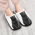 thumbnail image 4 of Women's Men's Slippers, Non-Slip Travel Unisex Fleece House Shoes Black Cat, 4 of 7