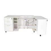 Arrow Kangaroo Sydney Sewing Cabinet with Electric Lift (Ash White)