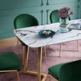 thumbnail image 4 of Heavenly Collection White Marble Table Dining Table, 4 of 4