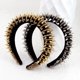 thumbnail image 4 of Punk Rock Spiked Headband, Metal Rivet with Crystal Beads Cool Goth Hairband for Women and Girls (Gold Rivet), 4 of 4