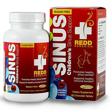 Redd Remedies Children's Sinus Support - Chewable Tablets - Lowers Chance For Sinus Headache - Promotes Healthy Sinuses - Supports Healthy Immune Function - Stimulant Free - 60 Chewable