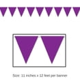 thumbnail image 4 of 12 Pack Bulk Purple Party Pennant Banner, 4 of 6