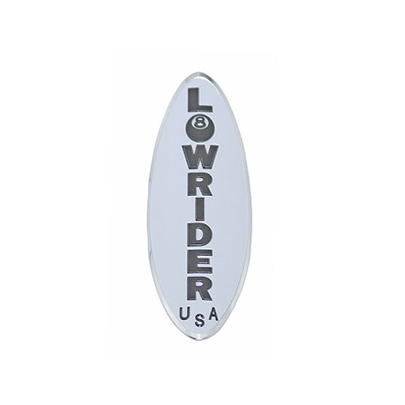 LOWRIDER BICYCLE NAME PLATE USA WHITE/BLACK. Bike part, Bicycle part, bike accessory, bicycle part