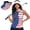 American Flag, variant on Yuyamidu Bling Sparkling Pink Print Women's Sleeveless Golf Shirt and Sports Sun Visor Hat Set Breathable Lightweight Outfit for Tennis Golf, Size XS